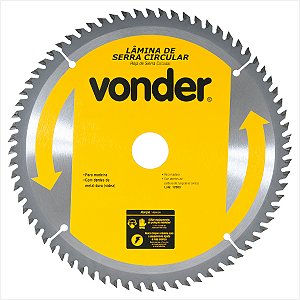 Lâmina serra circular com 60 dentes de metal duro/vídea 185 x 20 mm Vonder