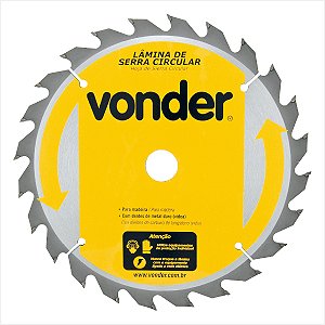 Lâmina serra circular com 24 dentes de metal duro/vídea 235 x 25 mm Vonder