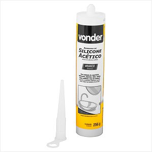 Borracha de silicone acético branco 256 g - Vonder