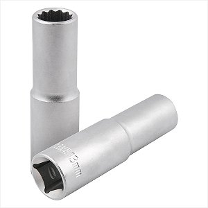 Soquete estriado longo com encaixe de 1/2" 13 mm - Vonder