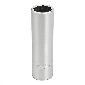 Soquete estriado longo com encaixe de 1/2" 10 mm - Vonder