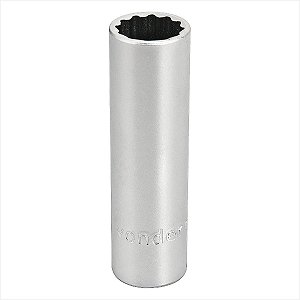 Soquete estriado longo com encaixe de 1/2" 21 mm - Vonder