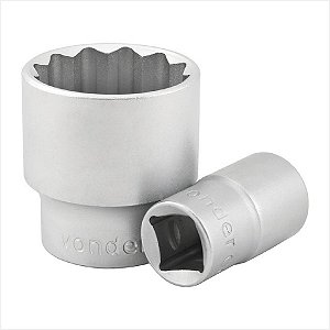 Soquete estriado com encaixe de 1/2" 21 mm - Vonder