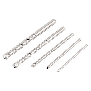 Kit de brocas para concreto ponta de metal duro 4 mm a 10 mm 5 peças Vonder