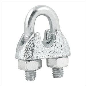 Clips para cabo de aço 1/8" - 3,18 mm pacote com 30 peças - Vonder