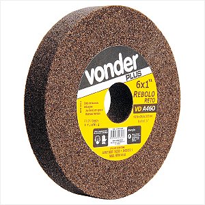 Rebolo reto 6" x 1" grão 46 marrom - Vonder Plus