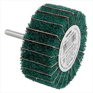 Roda com haste para remoção e acabamento 80 mm x 35 mm grão 180 Vonder
