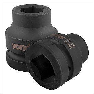 Soquete sextavado de impacto encaixe de 1" x 22,0 mm - Vonder