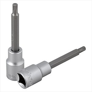 Soquete multidentado longo com encaixe de 1/2" M6 - Vonder