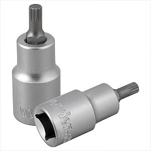 Soquete multidentado curto com encaixe de 1/2" M6 - Vonder