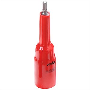 Soquete isolado ponta hexagonal encaixe de 1/2" 5 mm IEC60900 - Vonder