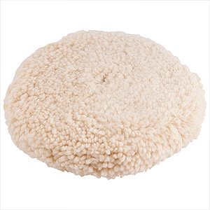 Boina de lã dupla face 8" branca - Vonder
