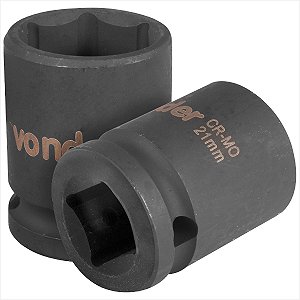 Soquete sextavado de impacto encaixe de 1/2" x 21,0 mm - Vonder