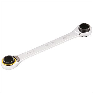 Chave estrela com catraca reversível 4 em 1 5/16" x 3/8" e 1/2" x 7/16" - Vonder