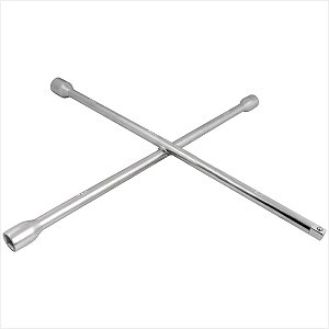 Chave de roda tipo cruz 17,0 x 19,0 x 21,0 mm x encaixe 1/2" para soquete Vonder