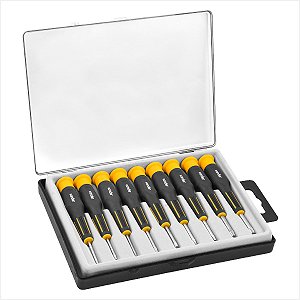 Kit de chaves hexalobular de precisão com 9 peças T4 a T20 - Vonder