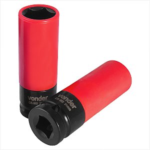 Soquete sextavado de impacto 1/2" 21 mm para roda de liga leve - Vonder