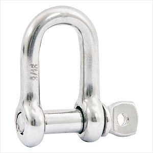 Manilha reta para cabo de aço 1/4" aço inox - Vonder