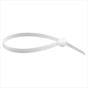 Abraçadeira de nylon branca 200 mm x 4,8 mm com 100 peças - Vonder