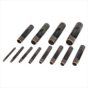 Kit de vazadores de aço de 4 mm a 32 mm com 12 peças - Vonder