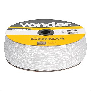 Corda multifilamento trançada 6,0 mm x 165 m branca em carretel - Vonder
