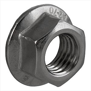 Porca sextavada flangeada M12 x 1,75 mm para haste para painel solar 100 peças - Vonder