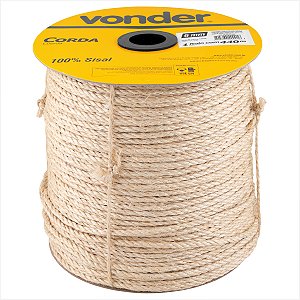 Corda de sisal 6 mm x 440 m 3 pernas - Vonder