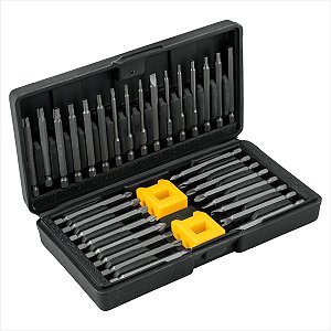 Kit de bits e ponteiras 35 peças corpo fino encaixe sextavado 1/4" - Vonder