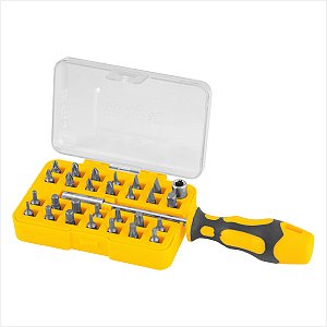 Kit de bits/ponteiras com 29 peças encaixe sextavado 1/4" - Vonder