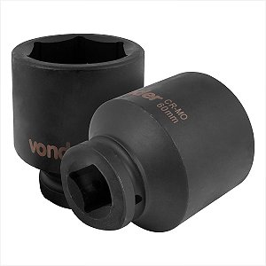 Soquete sextavado longo de impacto 60 mm encaixe de 1" - Vonder