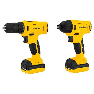 Conjunto parafusadeira / furadeira e parafusadeira com impacto 12 V PFBV 012 Vonder