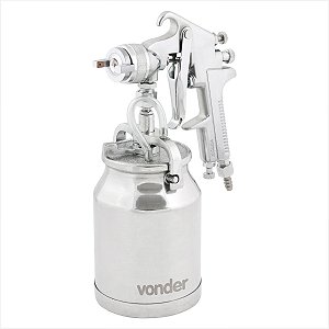 Pistola para pintura com caneca em alumínio tipo sucção PSV 100 - Vonder