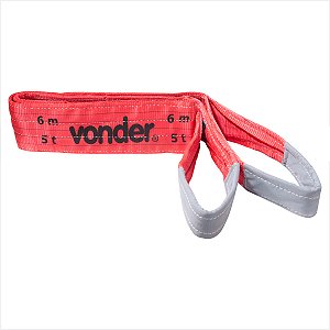 Cinta para elevação de cargas 7:1 6,0 m 5,0 tf vermelha CE 560 - Vonder
