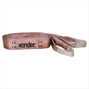 Cinta para elevação de cargas 7:1 6,0 m 6,0 tf marrom CE 660 - Vonder