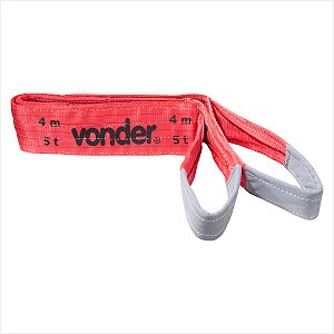 Cinta para elevação de cargas 7:1 4,0 m 5,0 tf vermelha CE 540 - Vonder