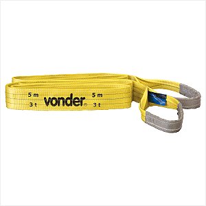 Cinta para elevação de cargas 7:1 5,0 m 3,0 tf amarela CE 350 - Vonder