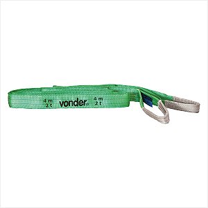 Cinta para elevação de cargas 7:1 4,0 m 2,0 tf verde CE 240 - Vonder