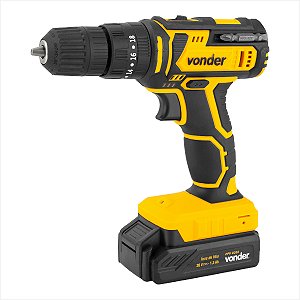 Parafusadeira/furadeira de impacto a bateria 20 V fonte bivolt automática PFV 020I Vonder