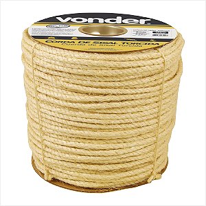 Corda de sisal 8 mm x 220 m 3 pernas - Vonder