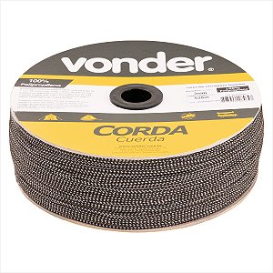 Corda multifilamento trançada 5,0 mm x 250 m cores diversas - Vonder