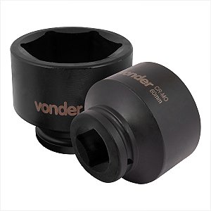 Soquete sextavado de impacto encaixe de 3/4" x 60,0 mm - Vonder