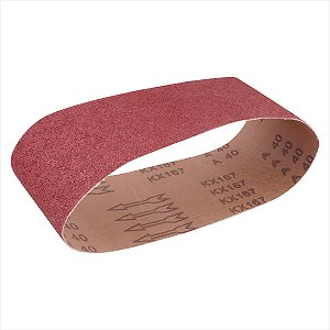 Cinta de lixa 100 mm x 610 mm G 40 pano resinado com 10 peças - Vonder