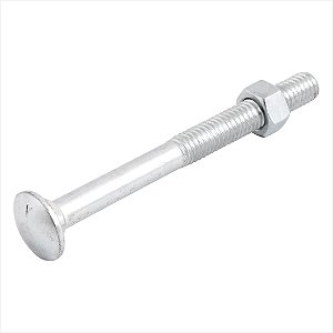 Parafuso francês zincado 3/8" x 4" com porca 50 peças - Vonder