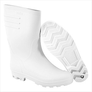 Bota de PVC branca cano médio sem forro 44/45 - Vonder