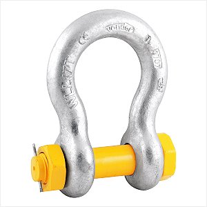 Manilha curva 1.1/2" 17,0 T com porca e cupilha - Vonder Plus