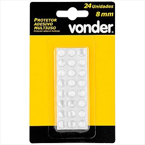 Protetor adesivo multiuso 8 mm com 24 peças - Vonder