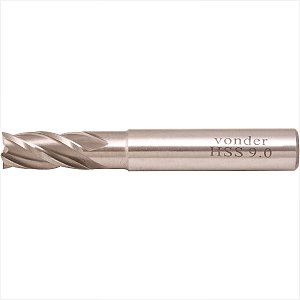 Fresa de topo em aço rápido 13,0 mm 4 cortes DIN 844A - Vonder