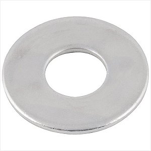 Arruela lisa 1/4" zincada com 100 peças - Vonder