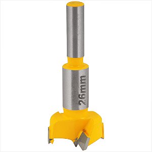 Fresa com dentes para dobradiça 26 mm com 2 dentes - Vonder