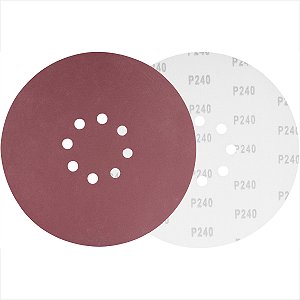 Disco de lixa costado em pluma 225 mm G240 com 10 unidades - Vonder